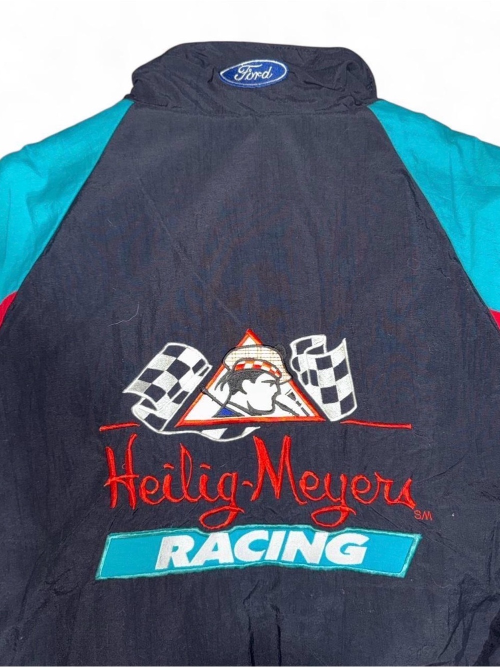 Vintage 90s Heilig Meyers Racing NASCAR #90 Ford Jacket - Picture 3 of 5